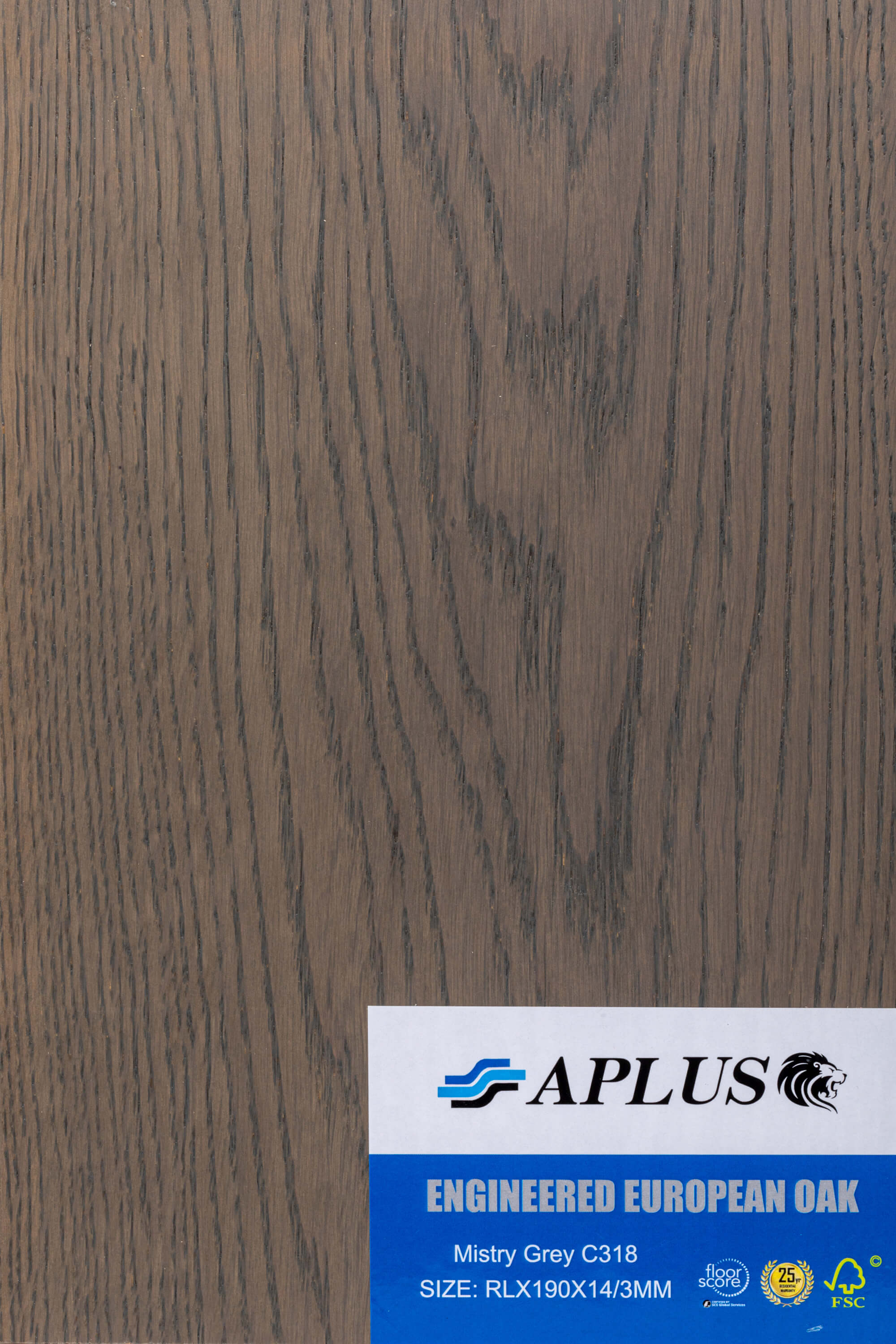 14mm 2.166sqm Mistry Grey Engineered Timber Flooring